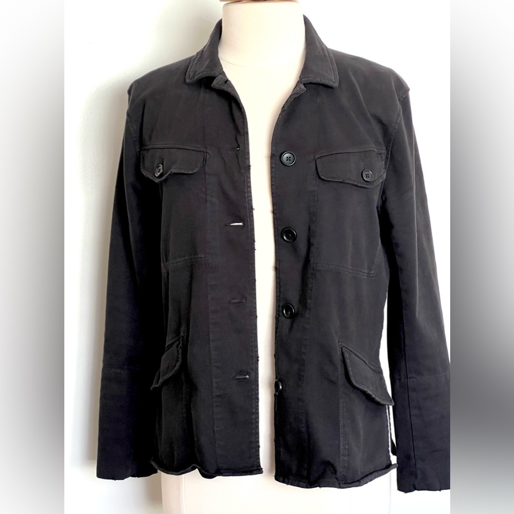 James Perse utility shirt jacket, Black